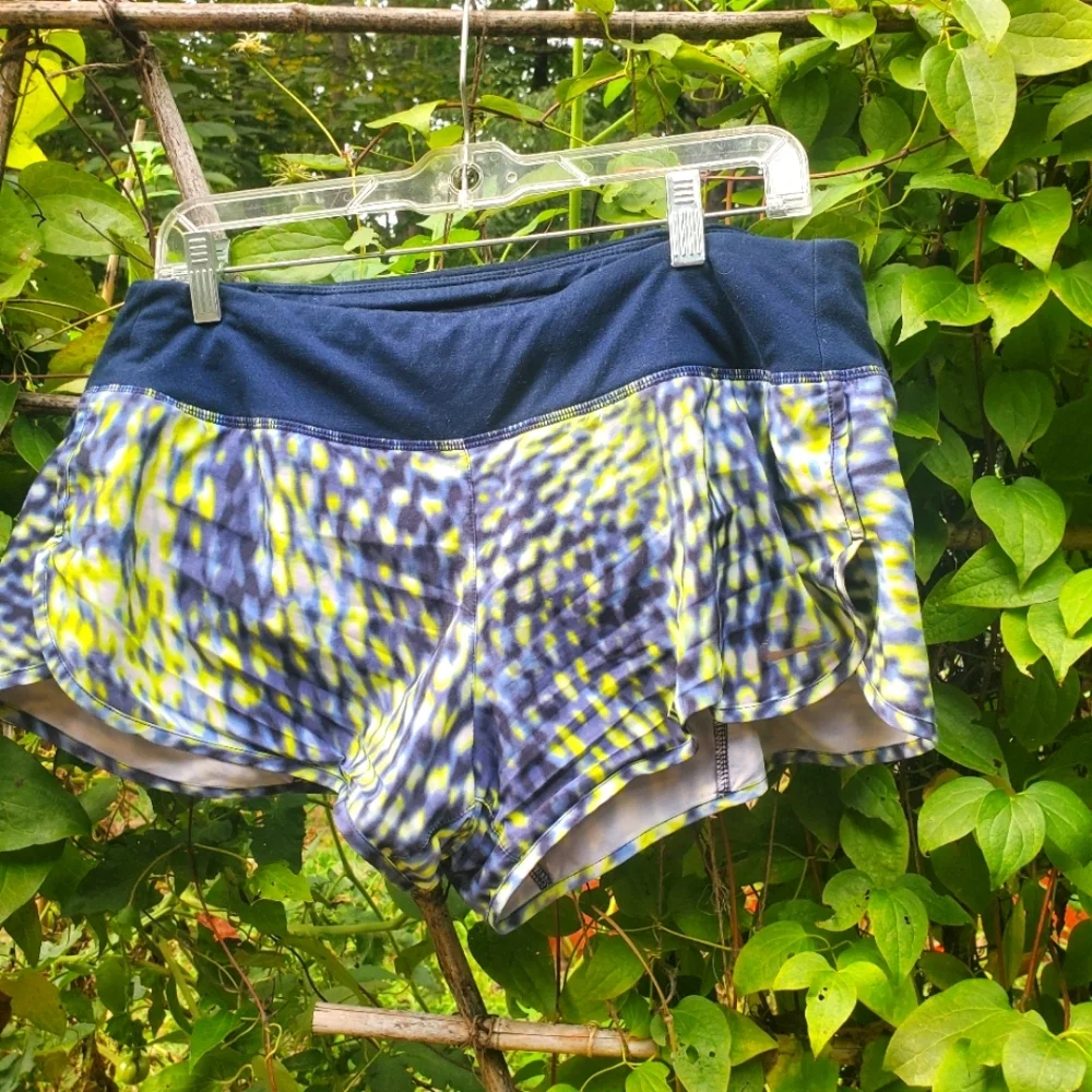 NIKE DRI-FIT Running Track Athletic Shorts Women's M Multicolor Lined EUC